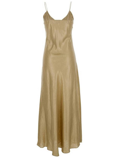 Beige Long Dress With Thin Straps In Viscose Woman - ELEVENTY MILANO - BALAAN 2