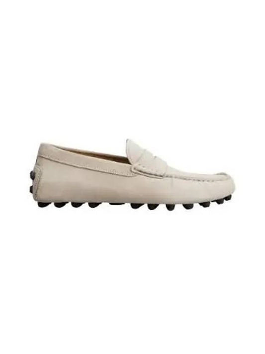 Gommino Bubble Suede Driving Shoes Ivory - TOD'S - BALAAN 2