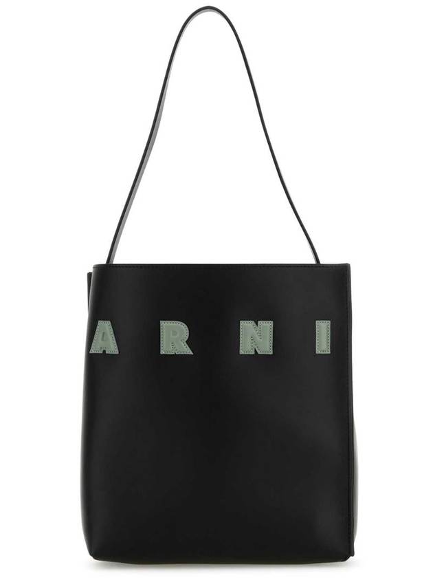 Museo Logo Patch Small Tote Bag Black - MARNI - BALAAN 2