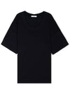 Cotton Short Sleeve T-Shirt Black - LEMAIRE - BALAAN 2