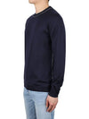 Back Stitch Crew Neck Wool Knit Top Navy - MAISON MARGIELA - BALAAN 4