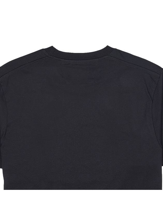 Print Cotton Short Sleeve T-Shirt Black - CP COMPANY - BALAAN 7