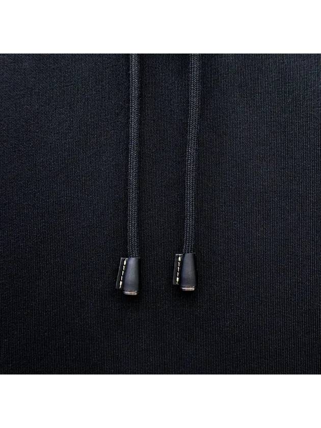 Check Hood Cotton Hoodie Black - BURBERRY - BALAAN 5