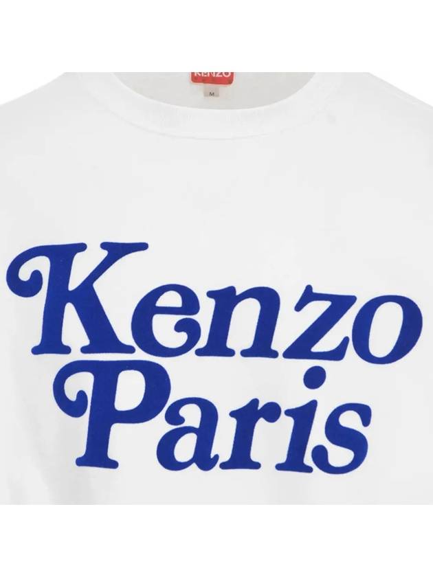 24SS Velvet Logo Buddy Sweatshirt White 5SW146 4MG 02 - KENZO - BALAAN 4