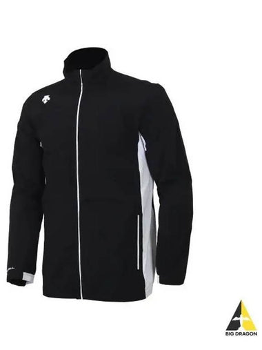 BASEBALL SM421ZWBO1 Full Zip Up Long Sleeve Windbreaker Black White - DESCENTE - BALAAN 1