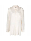 Champagne Cotton Silk Long Sleeve Shirt Beige - OUR LEGACY - BALAAN 1