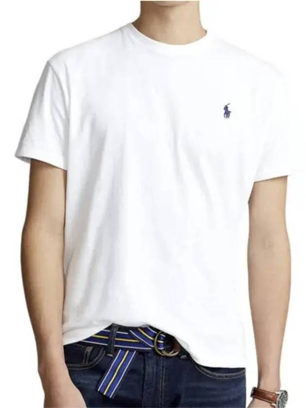 Men's Embroidery Logo Pony Classic Fit Short Sleeve T-Shirt White - POLO RALPH LAUREN - BALAAN 2