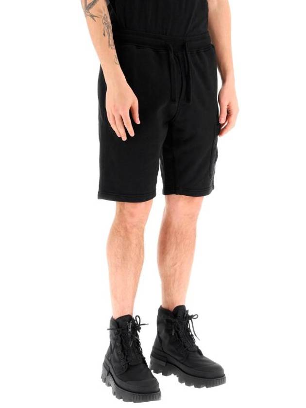 Fleece Bermuda Shorts Black - STONE ISLAND - BALAAN 3