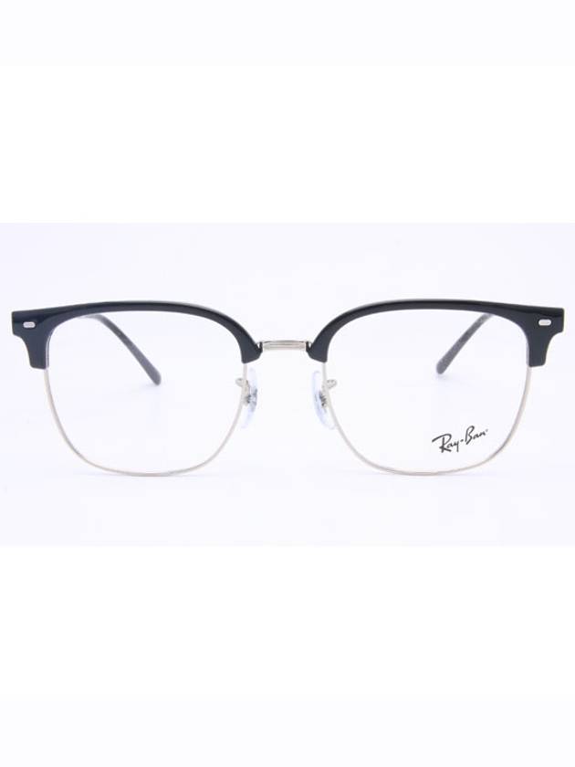 Eyewear New Clubmaster Glasses Black Silver - RAY-BAN - BALAAN.