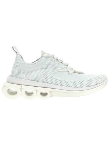 Running Nima Knit Low Top Sneakers White - SALVATORE FERRAGAMO - BALAAN 1