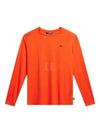 Golf Logo Print Ada Long Sleeve T-Shirt Tangerine Tango - J.LINDEBERG - BALAAN 2