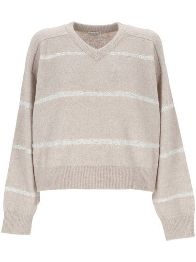 24FW Sweater MSP710602P CHL22 OYSTER - BRUNELLO CUCINELLI - BALAAN 2