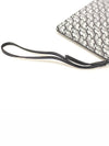 JC Monogram Silver Black Glitter Leather FARA Hand Strap Clutch - JIMMY CHOO - BALAAN 6