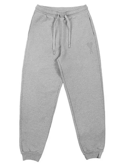 Big Heart Logo Track Pants Grey - AMI - BALAAN 2