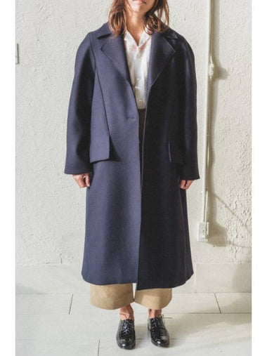 Women's volume oversized coat navy snw392 - STUDIO NICHOLSON - BALAAN 1