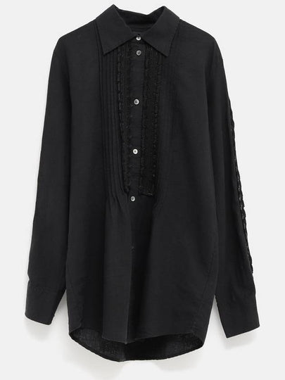 Sincere Pleated Kitchen Weave Shirt Black - OUR LEGACY - BALAAN 2