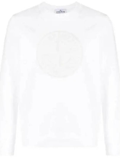 Men's Industrial One Print Sweatshirt White - STONE ISLAND - BALAAN 2