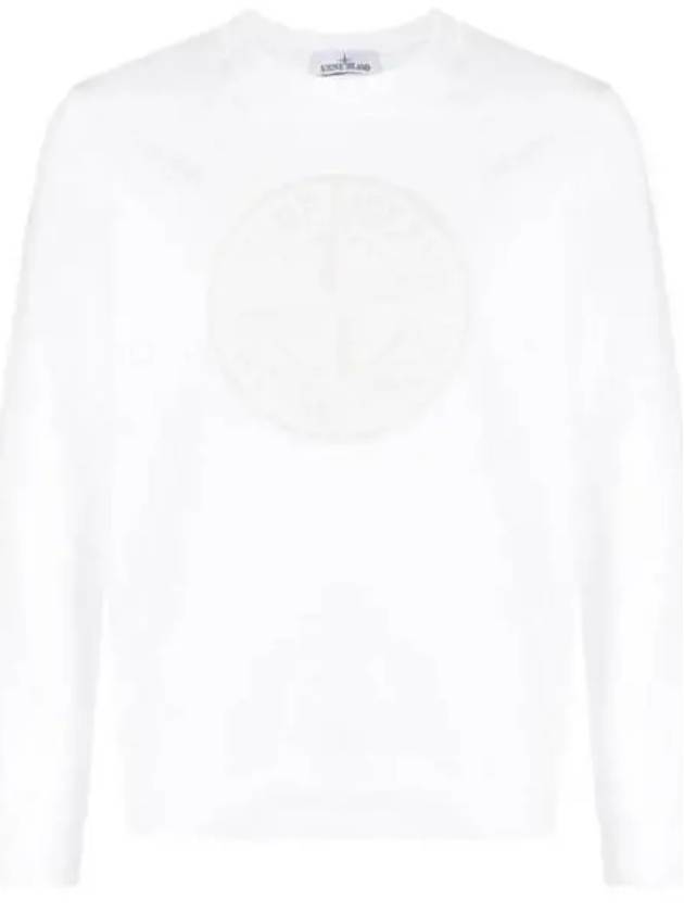 Men's Industrial One Print Sweatshirt White - STONE ISLAND - BALAAN 2