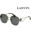 Sunglasses LNV129SLB 720 gold logo square metal frame fashion - LANVIN - BALAAN 1