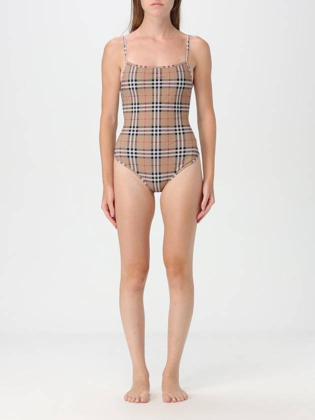 Women's Vintage Check One-Piece Swimsuit Beige - BURBERRY - BALAAN 2