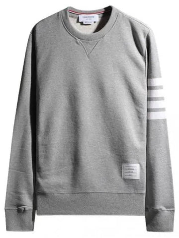 Diagonal Stripe RWB Tab Loopback Jersey Knit Sweatshirt - THOM BROWNE - BALAAN 1