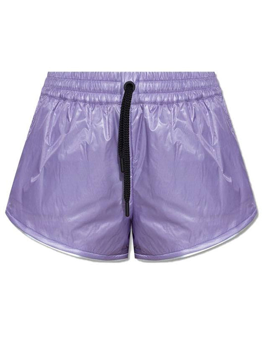 Women's Ripstop Nylon Shorts Purple - MONCLER - BALAAN.