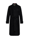 Logo Patch Wool Single Coat Black - GUCCI - BALAAN 2