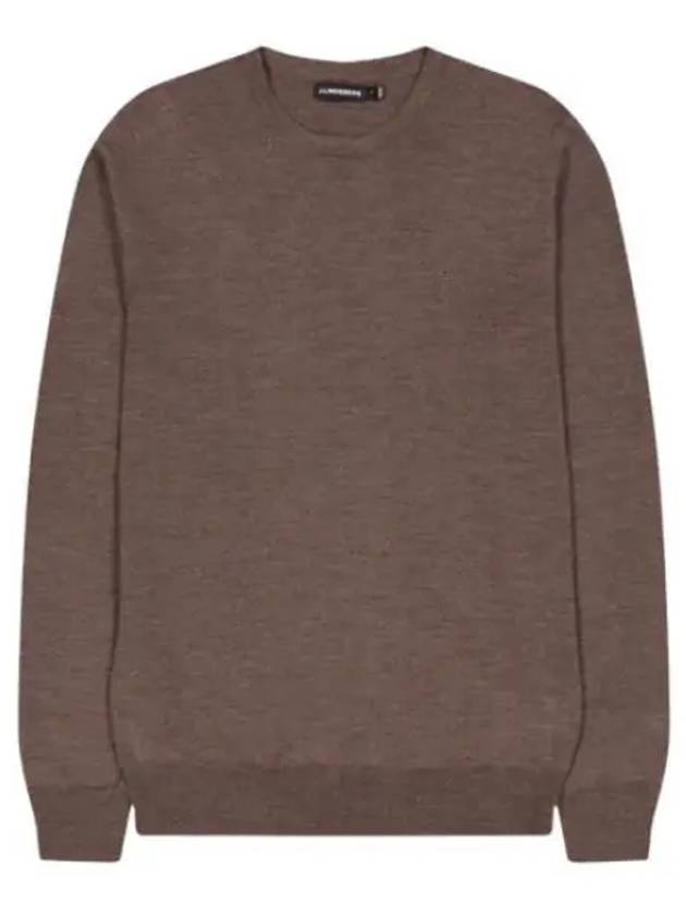 Lyle Light Merino Wool Knit Top Walnut Melange - J.LINDEBERG - BALAAN 2