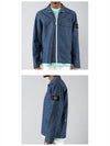 21SS 741511207 WASH Waffen Patch Chambray Overshirt Jacket Denim Blue Men’s Jacket TJ - STONE ISLAND - BALAAN 5