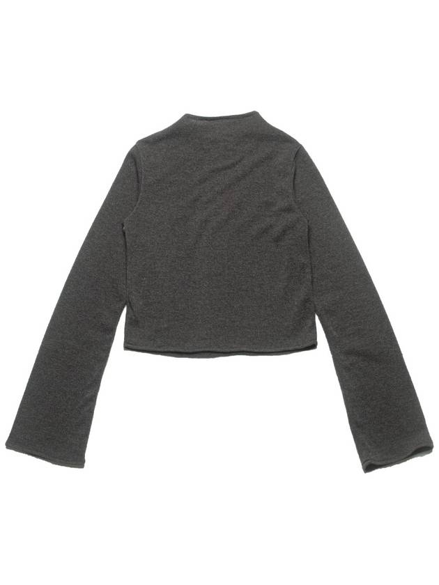 Cut Out Cropped Knit Top Charcoal - DON’T ASK MY PLAN - BALAAN 4