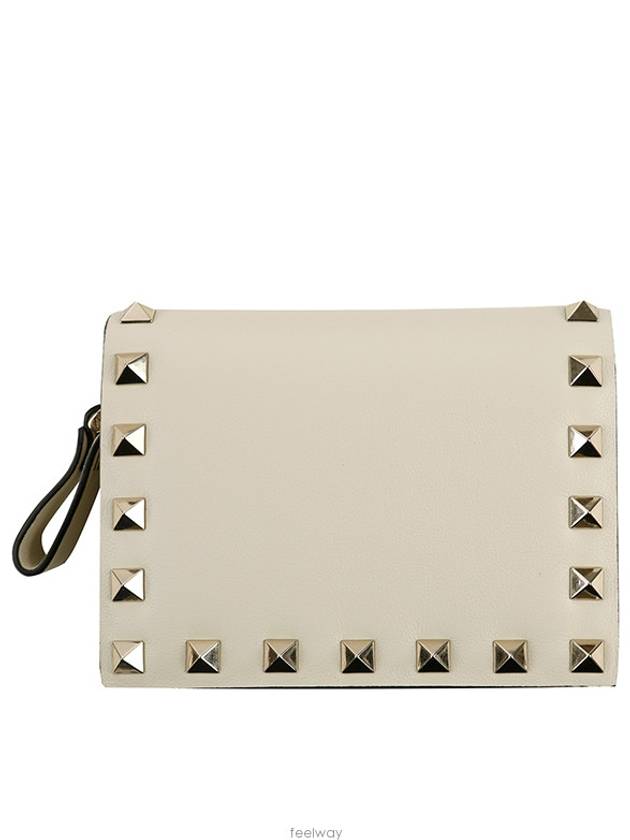 Small Size Rockstud Half Wallet Ivory - VALENTINO - BALAAN 2