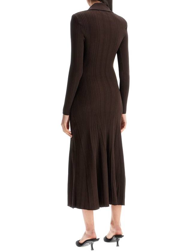 midi ribbed viscose dress with - SELF PORTRAIT - BALAAN 3