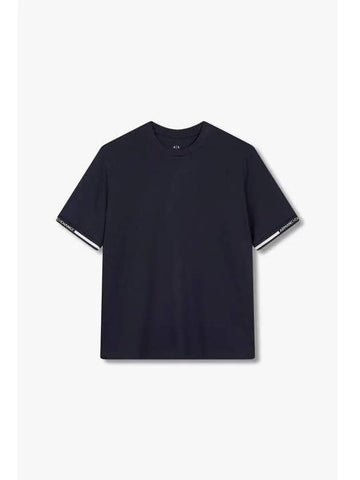 Men s Logo Line Trim T Shirt Navy - ARMANI EXCHANGE - BALAAN 1