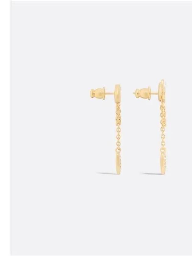 CD Navy Earrings Gold - DIOR - BALAAN 3