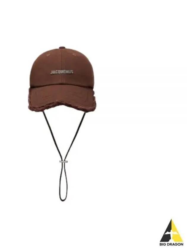 La Casquette Artichoke Fringe Metal Logo Ball Cap Brown - JACQUEMUS - BALAAN 2