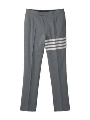 Diagonal tailored pants medium gray - THOM BROWNE - BALAAN 1