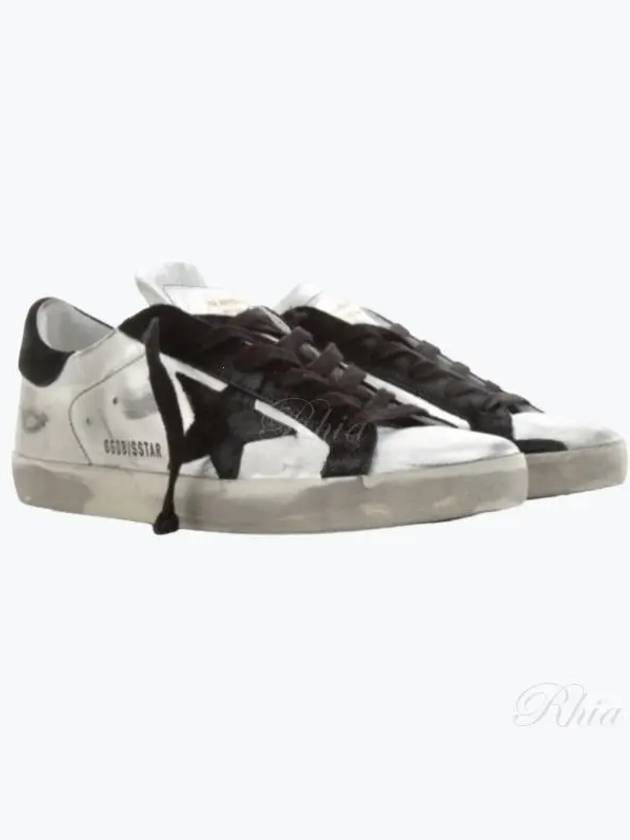 Superstar Black Tab Low Top Sneakers Silver - GOLDEN GOOSE - BALAAN 2