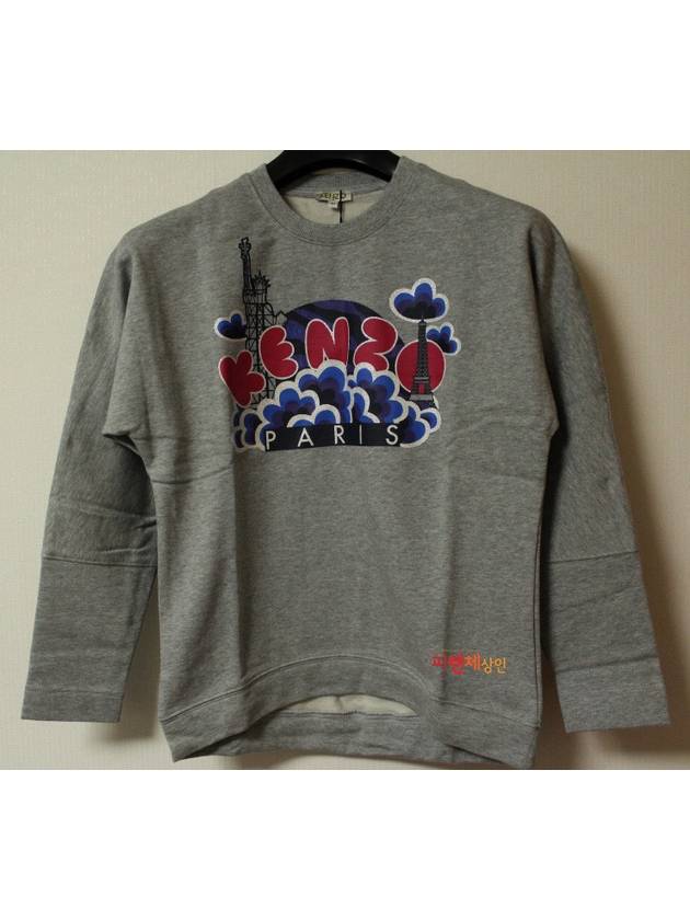 Gray Cloud Goddess Statue Logo Printing Sweatshirt - KENZO - BALAAN 2