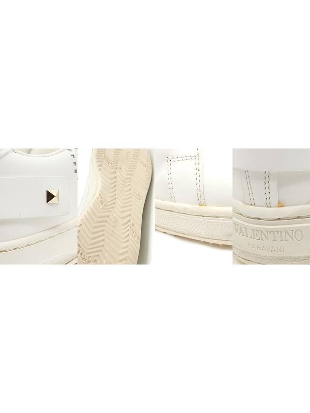 Women s Valentino TW2S0M20 White Calfskin V Logo Punching Rockstud Backnet Sneakers 39 5 gt Gangbuk used luxury goods - VALENTINO - BALAAN 8