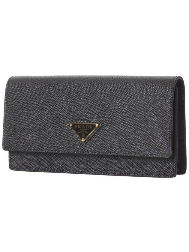 Triangle Logo Leather Mini Bag Black - PRADA - BALAAN 3