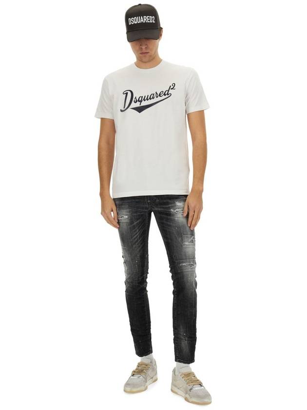 Dsquared2 "Cool Fit Velvet Logo" T-Shirt - DSQUARED2 - BALAAN 2