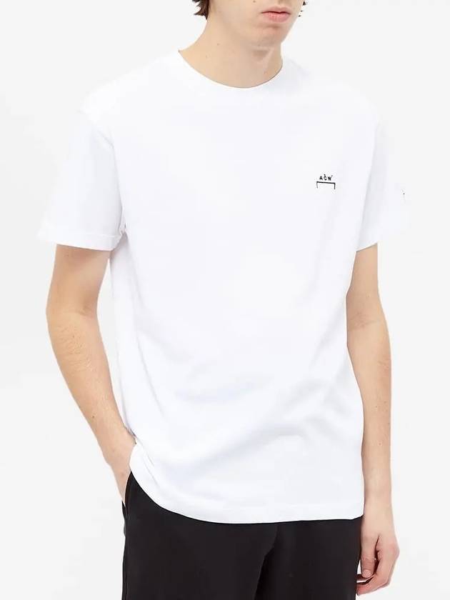 Men's Essential Embroidery Logo White Short Sleeve ACWMTS029 WH - A-COLD-WALL - BALAAN 2