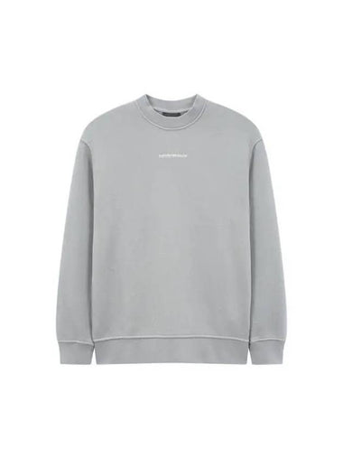 Men s Embroidered Logo Crewneck Sweatshirt Gray - EMPORIO ARMANI - BALAAN 1