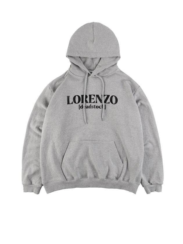 Men's Lorenzo Script Hoodie Gray 23FW005 - APEX DESIGN - BALAAN 1