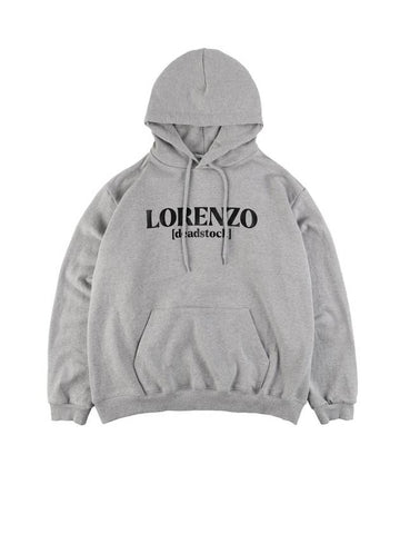 Men's Lorenzo Script Hoodie Gray 23FW005 - APEX DESIGN - BALAAN 1