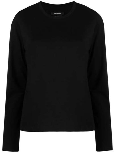 Alka Back Logo Cotton Long Sleeve T-Shirt Black - ISABEL MARANT - BALAAN 2