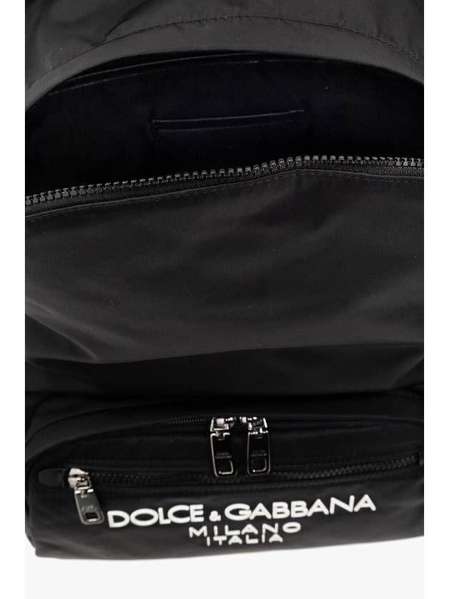 logo nylon backpack black - DOLCE&GABBANA - BALAAN 6