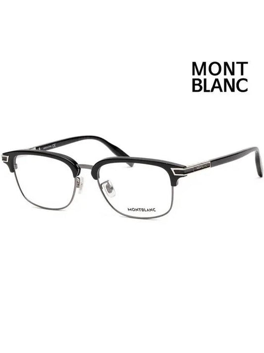 Eyewear Round Metal Glasses Silver Black - MONTBLANC - BALAAN 2
