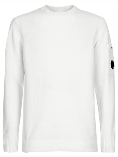 Men's Ribbed Lens Wappen Knit Top White - CP COMPANY - BALAAN 2