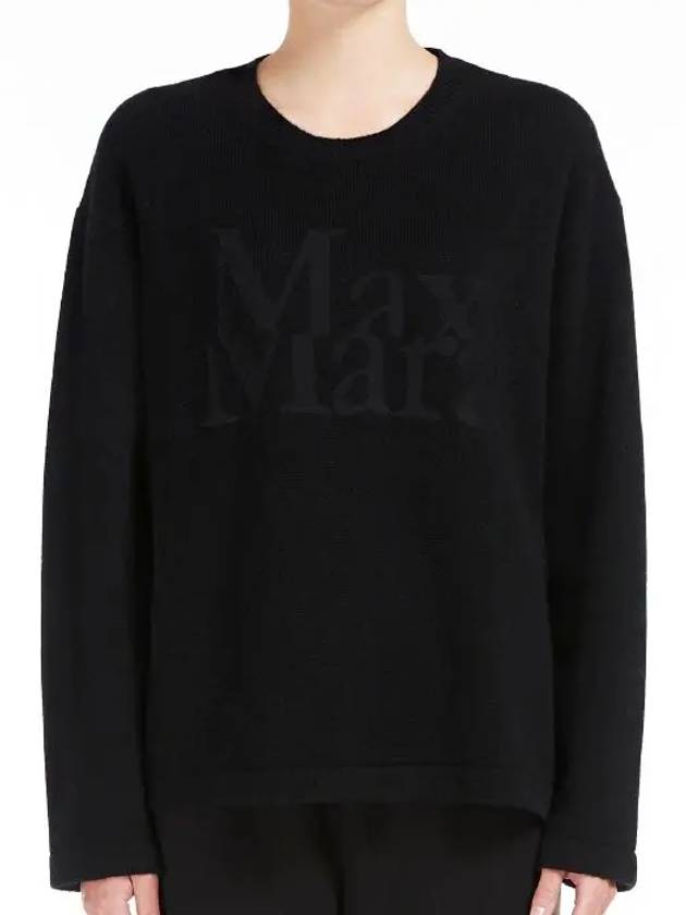 AMALFI 007 Logo Wool Sweater Black Knit - MAX MARA - BALAAN 2